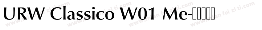 URW Classico W01 Me字体转换